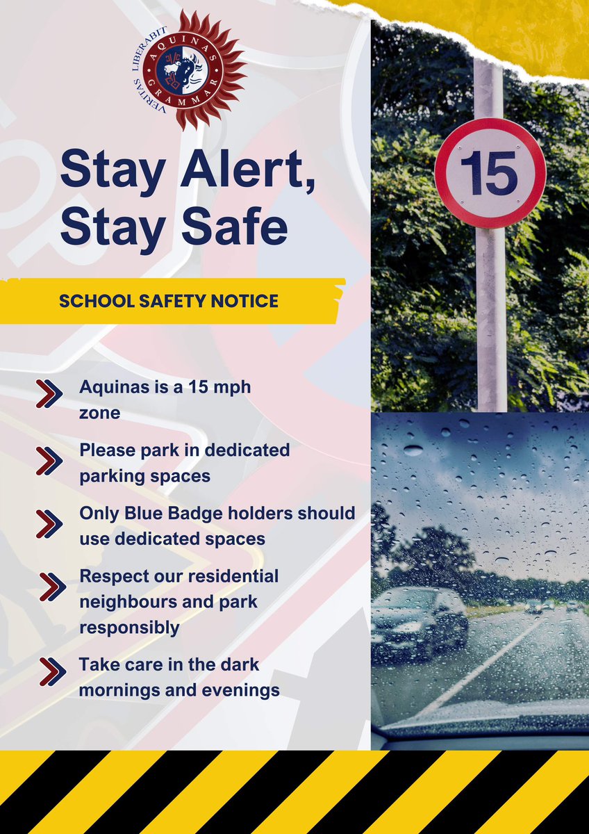 Road Safety update around Aquinas