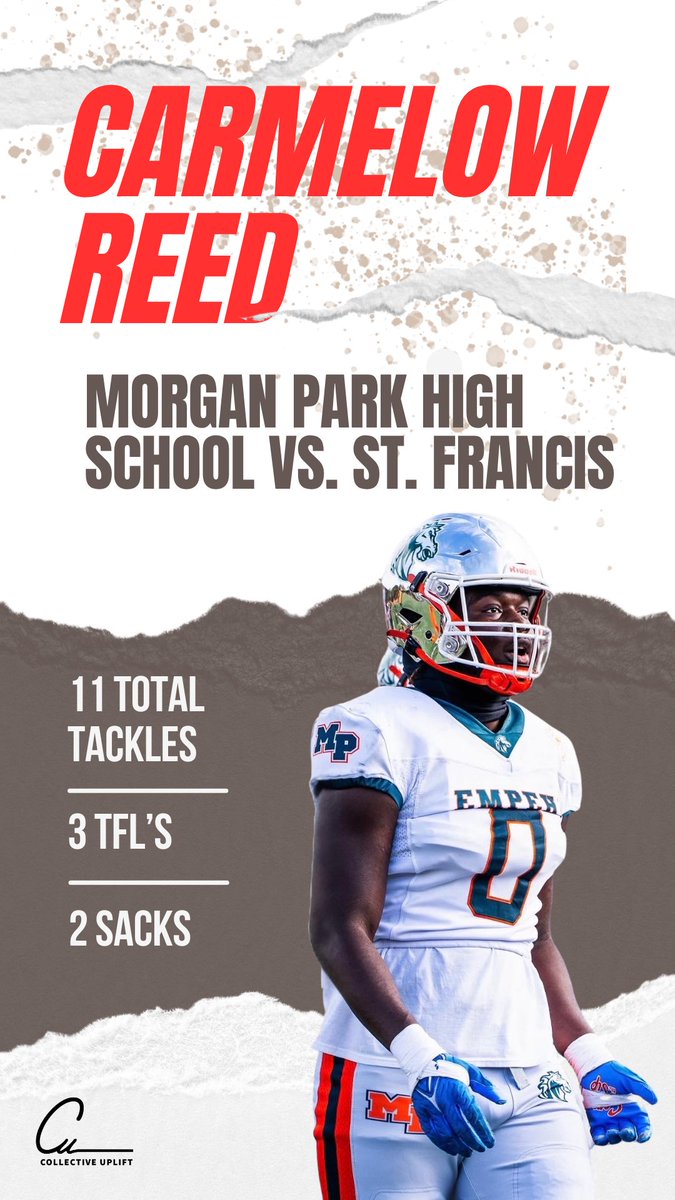 CU_sportsgroup's tweet photo. Carmelow Reed showed out against St. Francis:
11 tackles • 3 TFLs • 2 sacks
#CollectiveUplift #TWR https://t.co/Y7FHydiQ7N