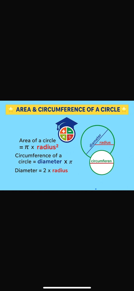studentmathtuto's tweet image. 🌟 AREA &amp;amp; CIRCUMFERENCE OF A CIRCLE 🌟 #area #circumference #circle #ks3 #maths #online #tutoring #studentmathtutoring #make #learning #fun