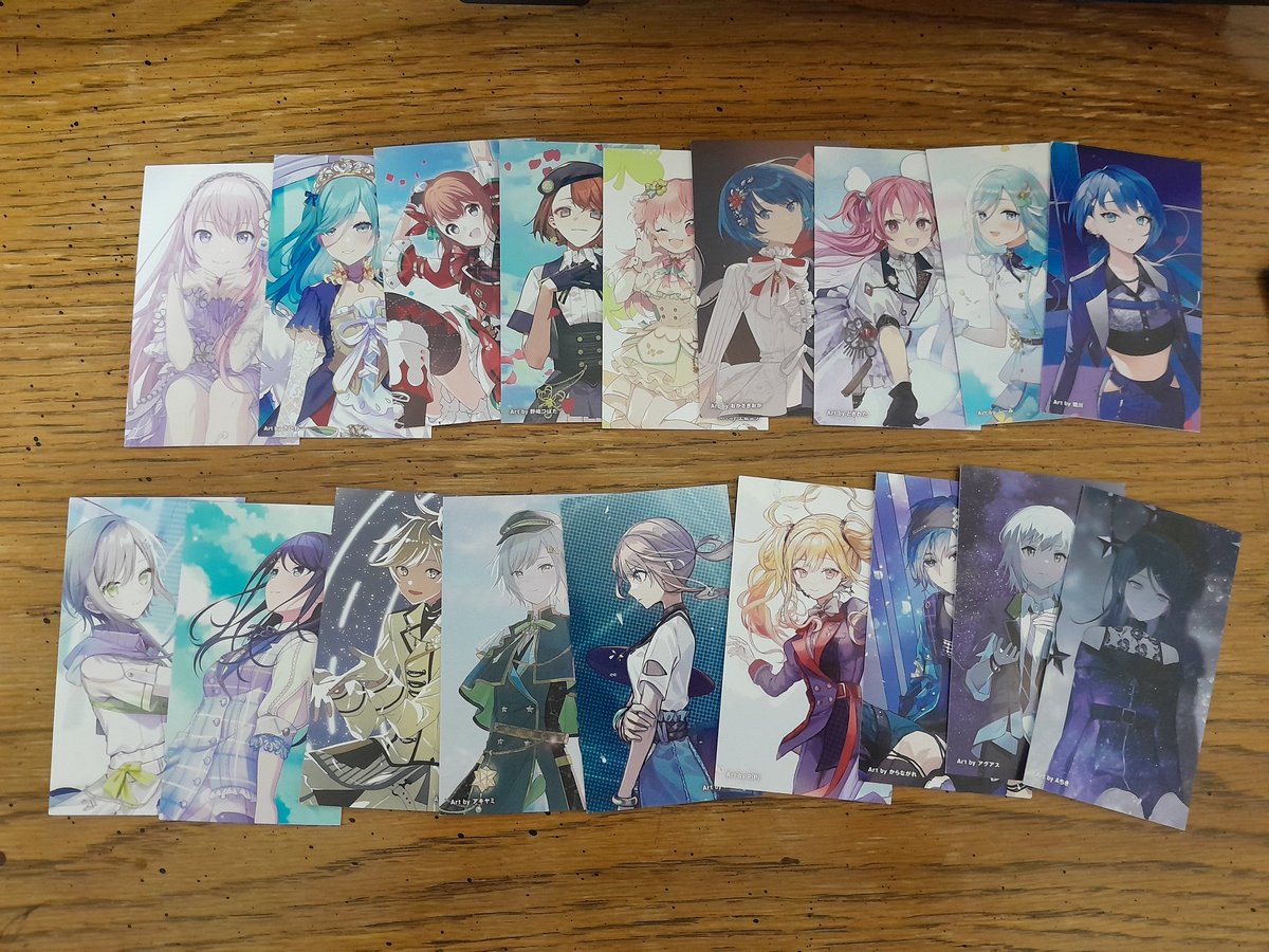 swageroudaze's tweet photo. decided life is too short to keep my collectibles wrapped in plastic, so i finally unwrapped my 20 prsk cds ... i feel very silly for not knowing there were goodies inside the whole time 😭😭 https://t.co/zIuhDb1U9n