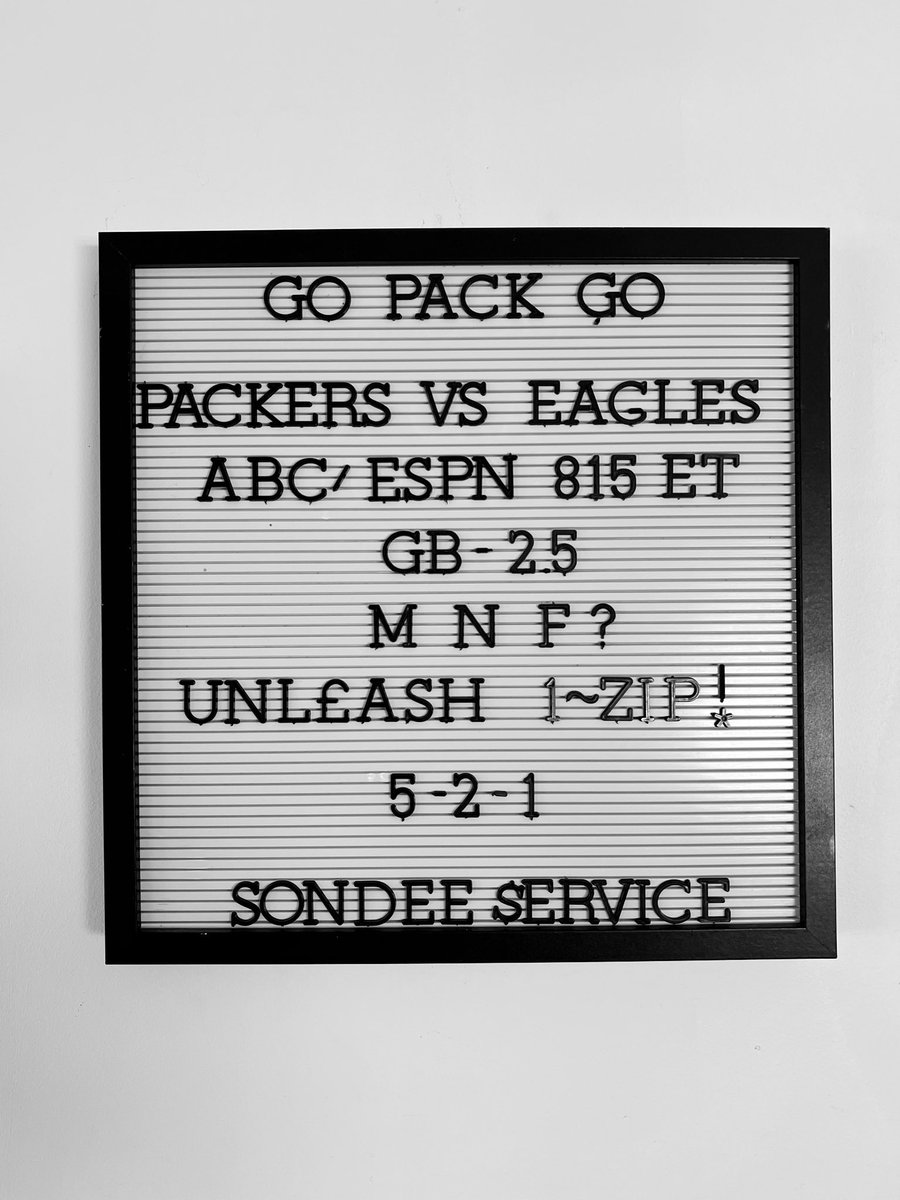I take full responsibility for yesterday’s loss. My sign was not completed or thought about until the morning of the game. Piss wasn’t hot. Unacceptable. Have to be better moving forward and we will. We are on to the Eagles. #Unleash1Zip #GoPackGo  #MNF
