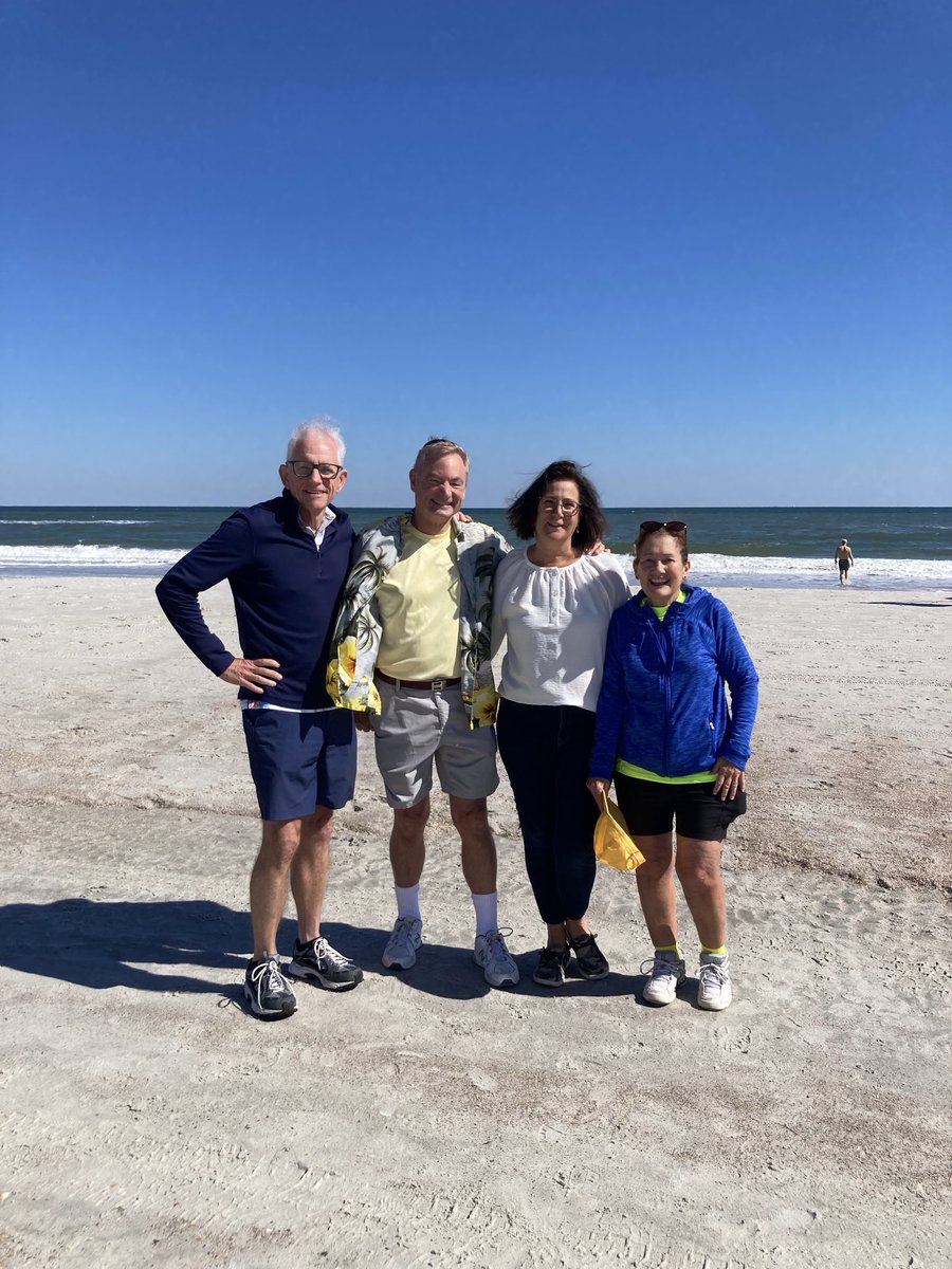 After being gone 40 years, Ric Pierpont, former tennis pro at Las Palmas Racquet Club in Arlington, and wife Julie (right) came to Jax for visit. We had a great time reminiscing. They helped me get thru 109-hour tennis marathon for Ms in 1984. Probably craziest thing I ever did.