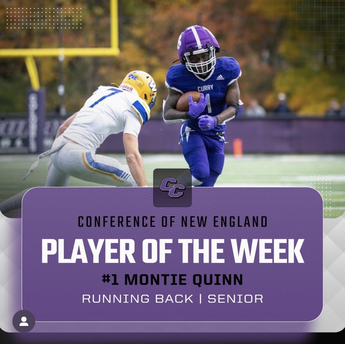 3️⃣ Colones take home <a href="/CNE_Sports/">Conference of New England</a> Player of the Week awards after a 40-21 win over Husson University‼️

#PurpleREIGN☔️