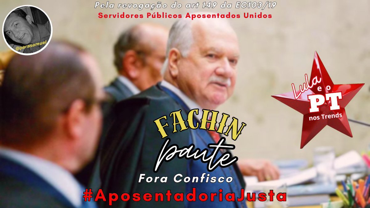 <a href="/Mairaavelino64/">🚩🚩Maira 🚩🚩</a> <a href="/CelsoGiannazi/">Celso Giannazi</a> <a href="/nunesmarquesk/">Kassio Nunes Marques</a> <a href="/MinAMendonca/">André Mendonça</a> <a href="/Cristianozaninm/">Cristiano Zanin Martins</a> <a href="/FlavioDino/">Flávio Dino 🇧🇷</a> "STF, aposentados solicitam: Julguem inconstitucional o art. 149 EC103/19. <a href="/STF_oficial/">STF</a> @nunesmarquesK <a href="/MinAMendonca/">André Mendonça</a> <a href="/Cristianozaninm/">Cristiano Zanin Martins</a> <a href="/FlavioDino/">Flávio Dino 🇧🇷</a> 👇   Fora Confisco Fachin Paute #AposentadoriaJusta"