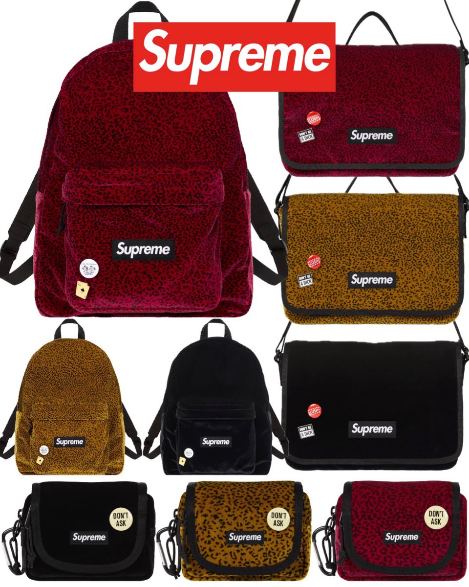 Supreme Velvet Bags A new set of Bags are dropping this week that