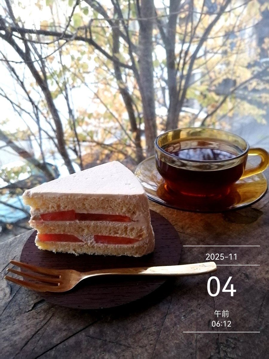siosoufuu213's tweet photo. おはようございます
本日中にお召し上がり下さいから
6時間経過…ほぼほぼ皆さんも翌日持ち越しされてますよね?😊
☕のお供は季節を感じながら
柿のショートケーキ✨
お供:#cuce #加賀市宇谷町
珈琲:#ガテマラ #ネルドリップ
#木漏れ日のお茶会 https://t.co/Bm2ey43UuB