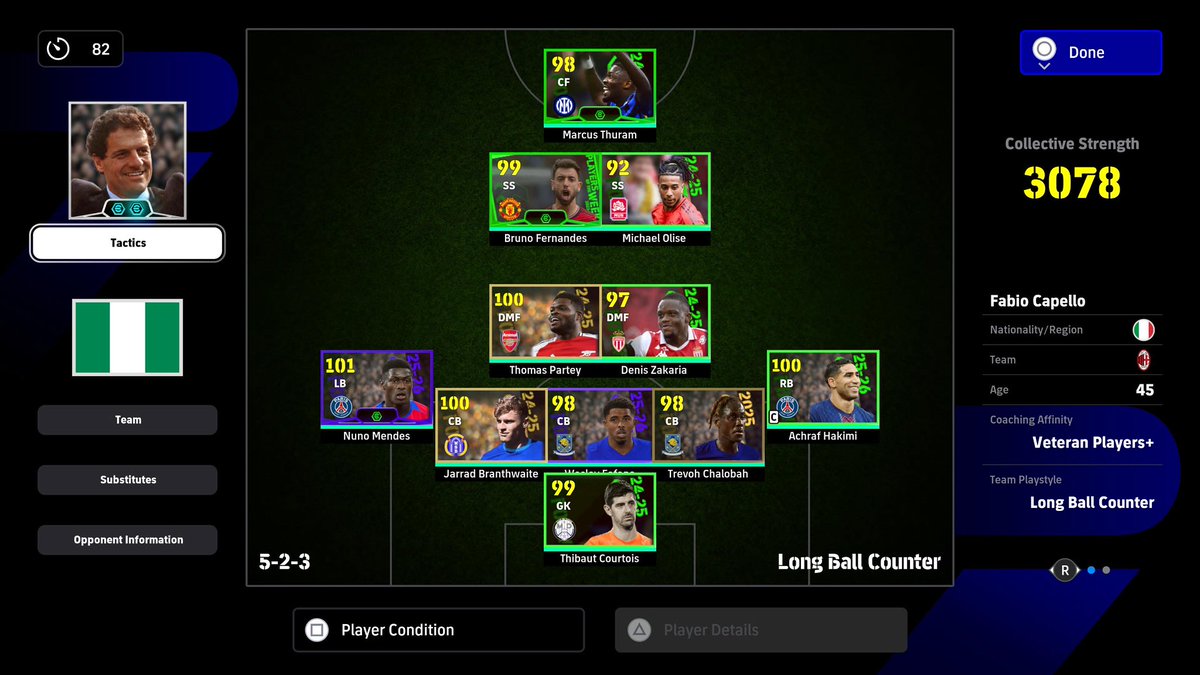 Have you ever wondered why your team wins the ball in certain areas more than others in eFootball?

It’s not random, your formation and manager’s playstyle directly shape your ball-winning zones.

Let’s break down how this works using my 5-2-3 with Capello 👇