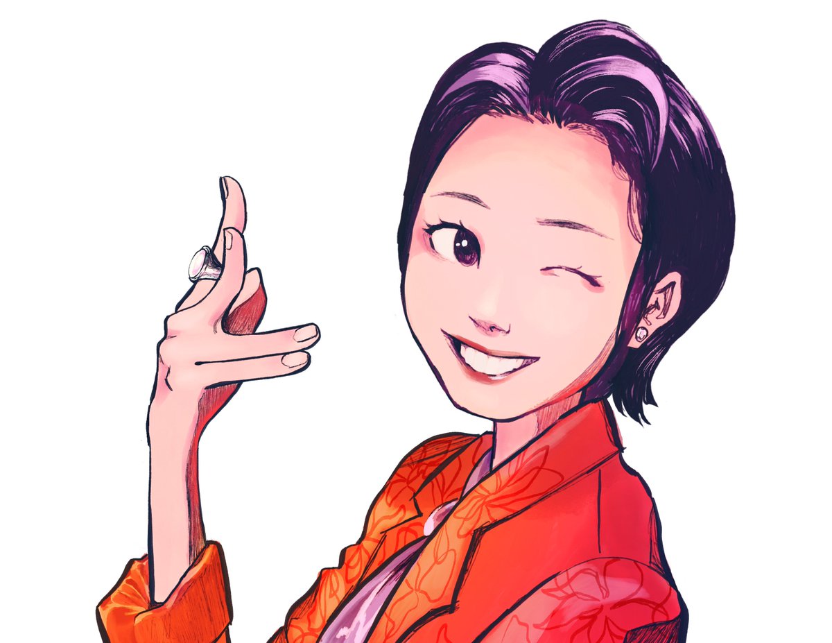 triplegeminii's tweet image. 「てかHAPPYのHAPPY！」のげったーを描いてみた！
#弓桁朱琴