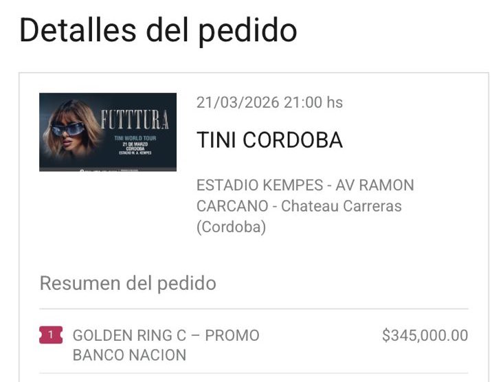en mi ciudad 
a 15 minutos de mi casa 
en uno de los estadios más grandes del país 
presencia en el cumpleaños de tini SECURED!! te amo <a href="/TiniStoessel/">tini</a> nos vemos en el kempes 💐💌