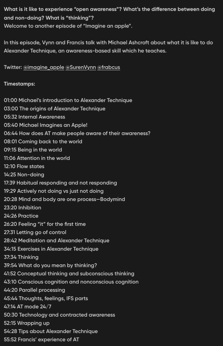 "Imagine an apple" Podcast tweet media