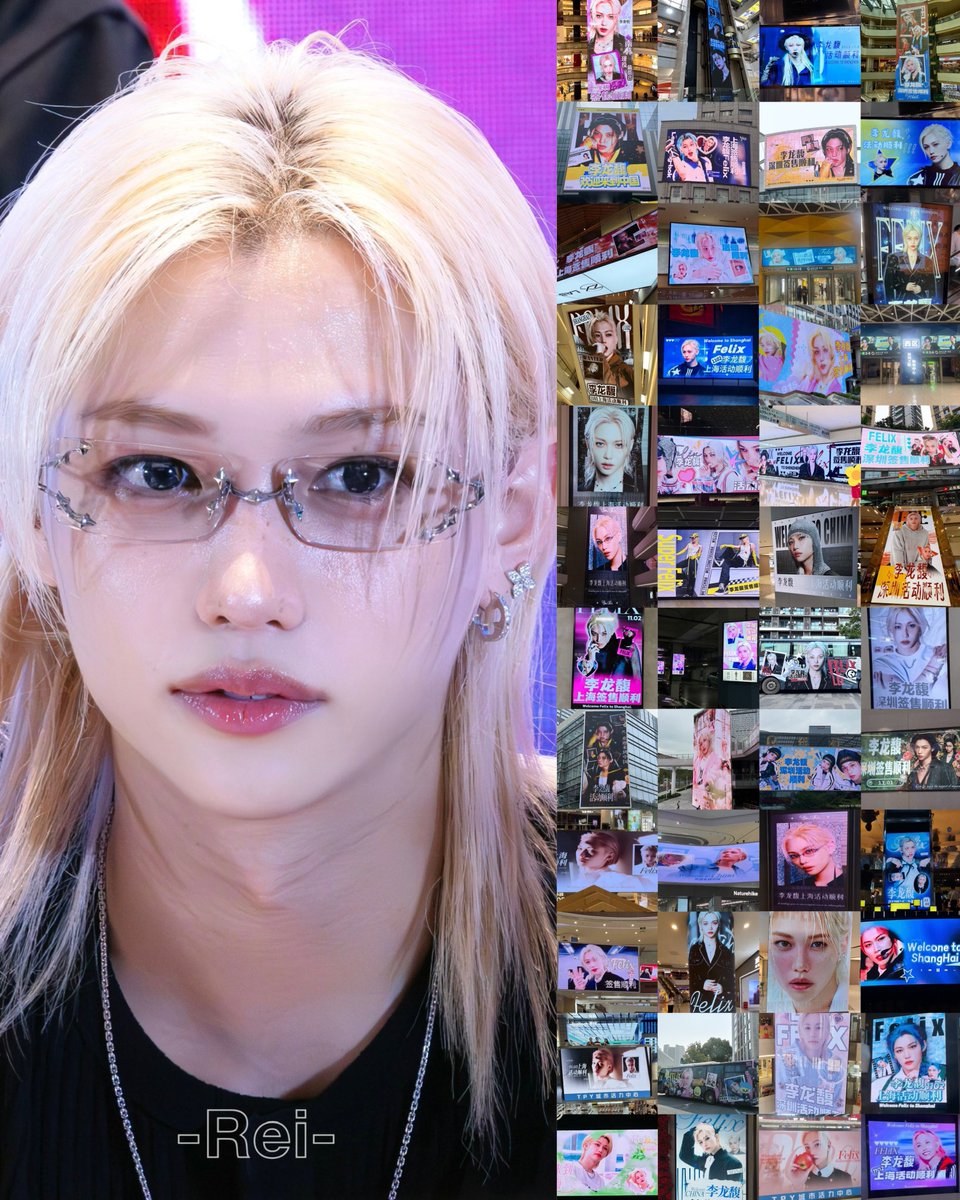 FELIX’s Cbars have prepared over 45 screens &amp; billboards’ advertisements, 2 Full-wrap Themed Buses, 797 garage audio screens &amp; 4000 in-vehicle screens to welcome him to China during #StrayKids’s fansign events in Shenzhen and Shanghai 

#FELIX #필릭스 #스트레이키즈 <a href="/Stray_Kids/">Stray Kids</a>
