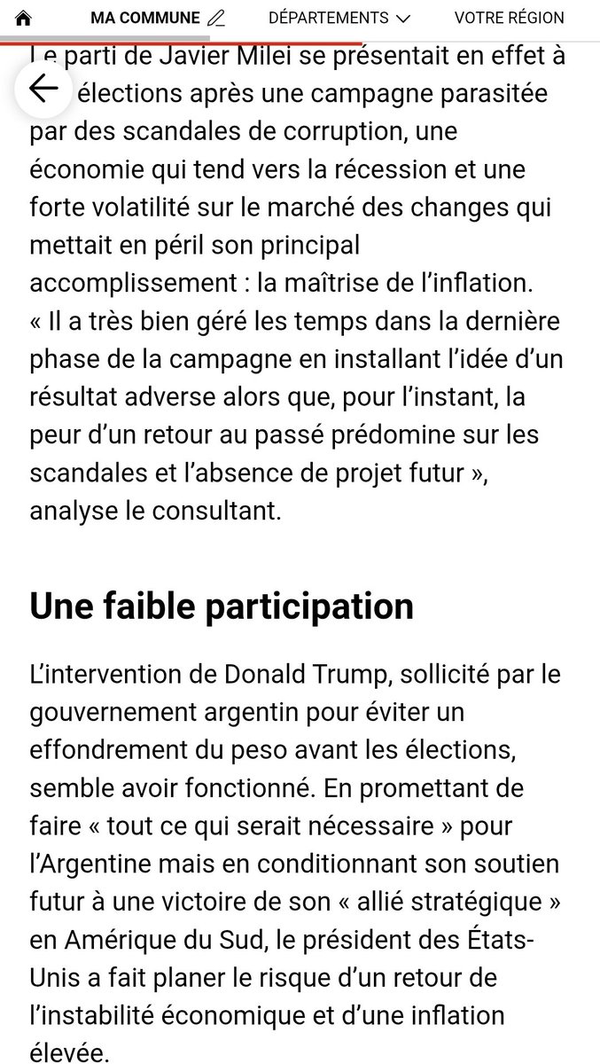 Mis comentarios en el análisis del resultado para <a href="/sudouest/">Sud Ouest</a> 
Analyse de l'élection pour Sud Ouest

Merci <a href="/AnaisDuboisBA/">Anaïs Dubois</a>
La nota: sudouest.fr/politique/legi… 
#elecciones2025
#electionargentine
