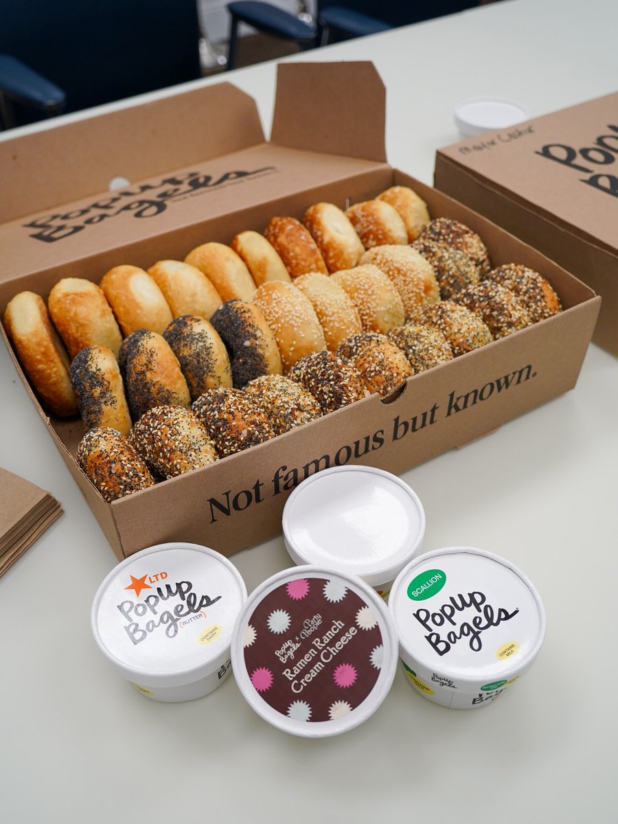 JaneCastor's tweet photo. Thank you, PopUp Bagels, for making our morning meeting a whole lot tastier! My senior staff and I appreciated the hot bagels &amp; cool schmears - and we're excited to see you grow &amp; create more local jobs in our community.🥯 https://t.co/CA6vnM6JAi
