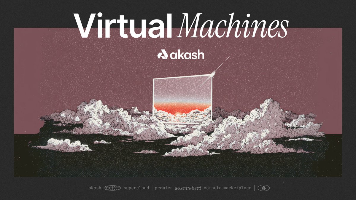 Coming soon: Virtual Machines on Akash.

Today, Akash apps run in containers, perfect for production, but limiting for development, debugging, or enterprise control.

With VMs launching soon, developers will gain full flexibility, deeper access, and broader enterprise adoption.