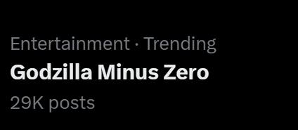 Absolutely PUMPED to see this trending! Loved Minus One. Not just a great Godzilla movie, but a also a great movie in general. Let's gooooo!!! 😊❤️