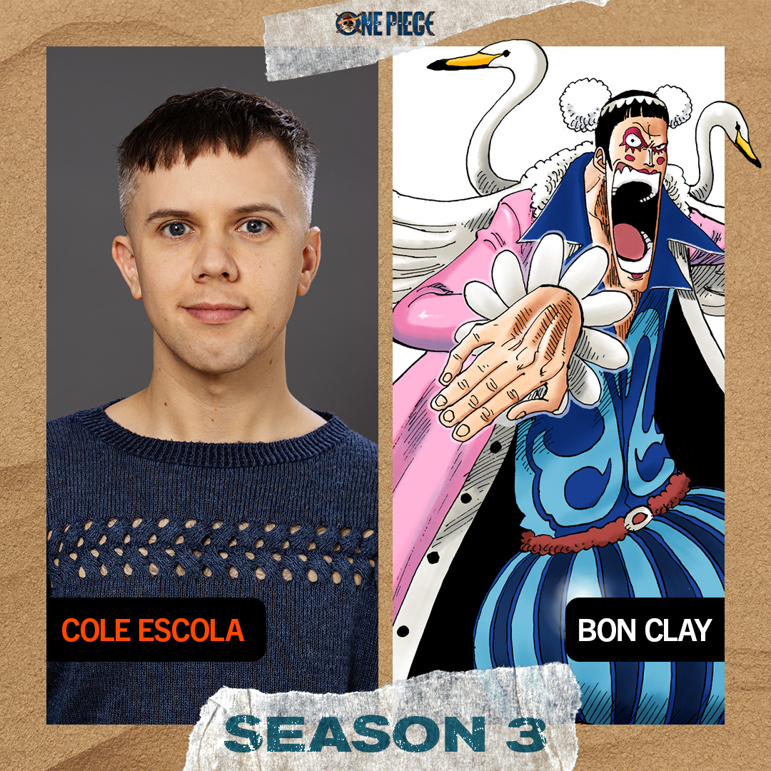 netflix's tweet photo. COLE ESCOLA IN ONE PIECE SEASON 3 ALERT https://t.co/Sqt8Y8loGf