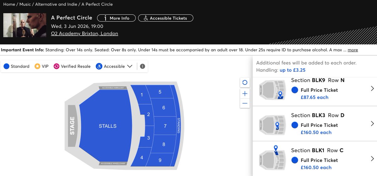 How can <a href="/TicketmasterUK/">ticketmasteruk</a> justify £160 for upstairs tickets in Brixton for A perfect circle, this is ridiculous