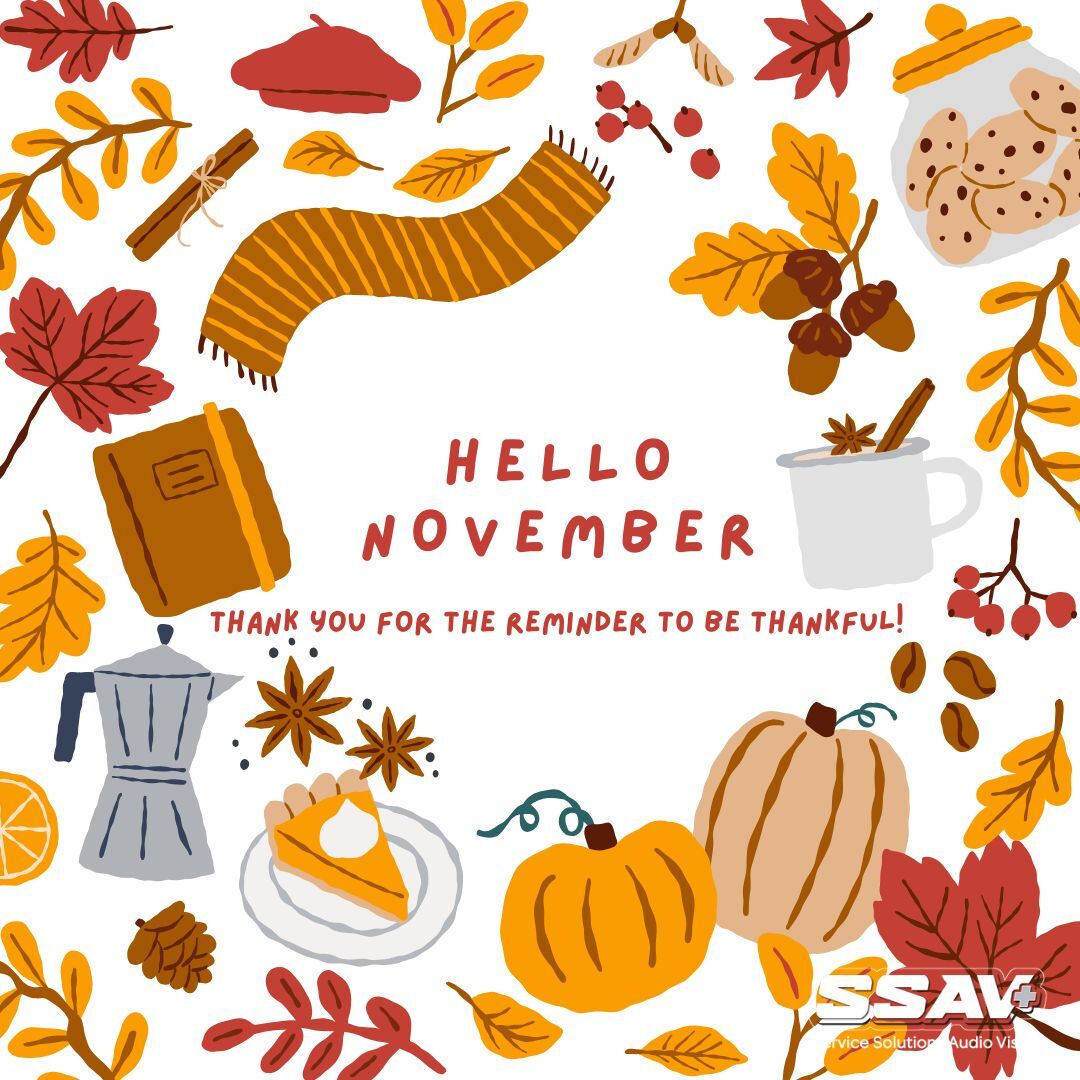 SSAudioVisual's tweet image. 🍂 Hello, November! 🍂
This season reminds us how fortunate we are to work alongside such incredible clients, vendor partners, and collaborators. Your trust, creativity, and support fuel everything we do—from seamless AV installations to unforgettable event experiences.