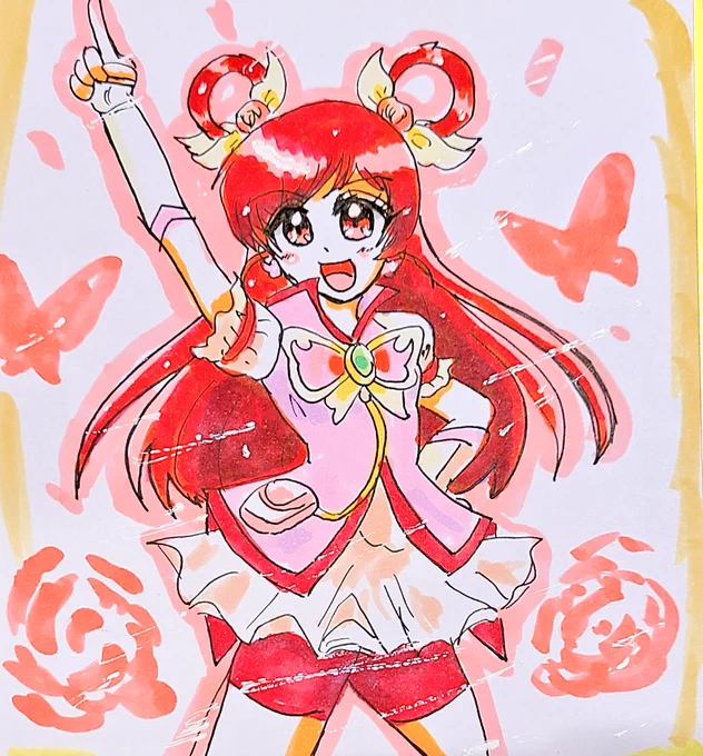 朝からプリキュア5のキュアドリームの兄貴描いてました いつの間にかプリキュア界最強のカリスマ性をもつリーダーになったイメージがあるのぞみ兄貴 GOGOではブンビーさんとの妙な絡みが大好きでした ドリームとピーチのアーツリメイクしてくれたのは感謝しかない…