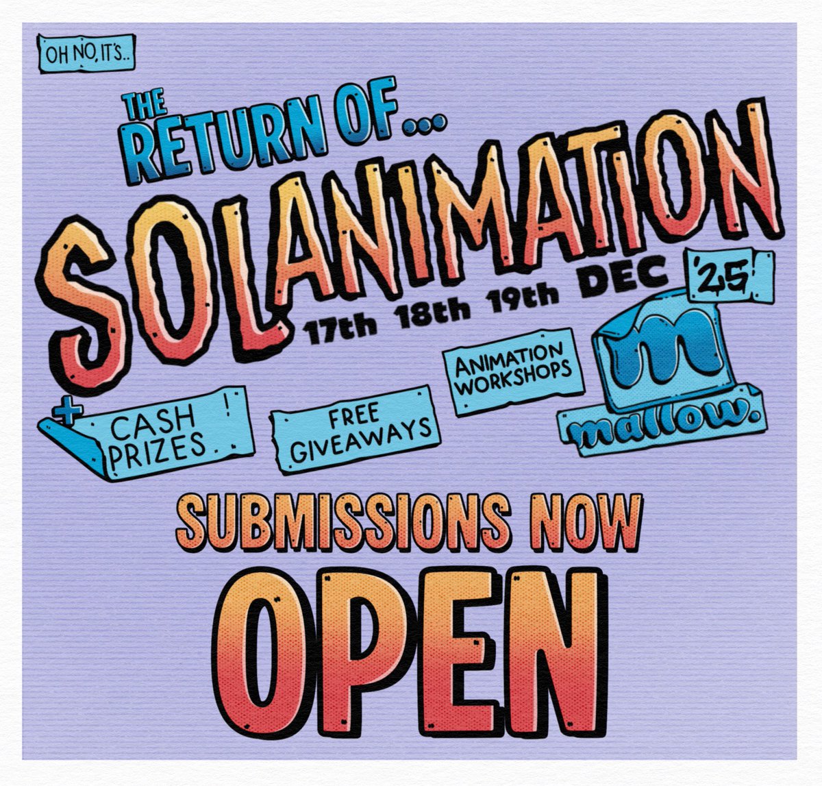 The first official Road to Sol-Animation Fest ‘25 space is tomorrow!

<a href="/ScubaSteveArt/">Scuba</a> &amp; <a href="/TrevElViz/">Trev El. Viz 🛸</a> are back to with Solana’s premiere animation celebration! 

Make sure to swing by!! 👇