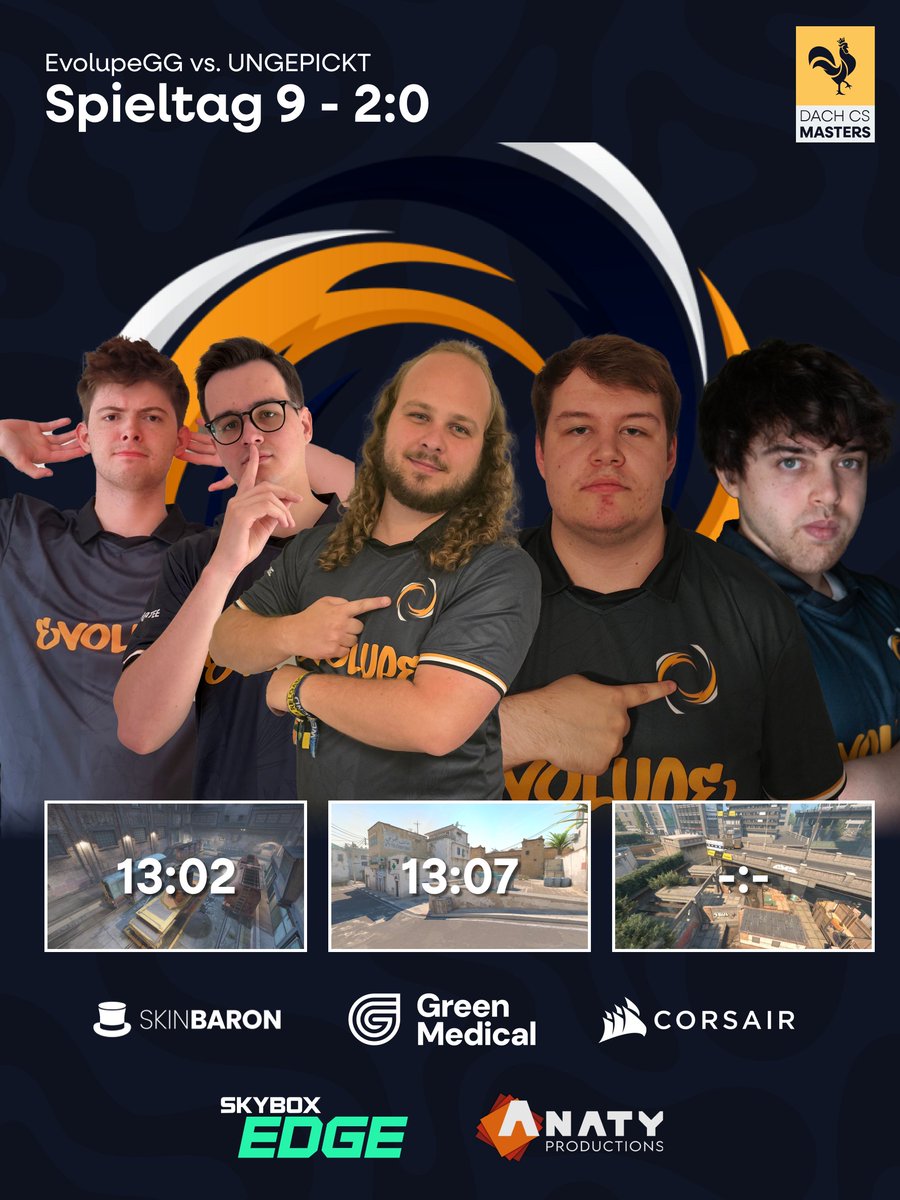 Beide Spielklasse 2 gingen jeweils 2-0 aus ❌

<a href="/BLUEJAYS_Sports/">BLUEJAYS</a> Talents konnten einen wichtigen Schritt in Richtung Playoffs machen und auch <a href="/Evolupegg/">EvolupeGG</a> kann vorerst dem Tabellenkeller entfliehen und müssen jetzt auf Schützenhilfe von den <a href="/HuskJuelichgg/">Huskies eSport Jülich e.V.</a> hoffen 😎🤝