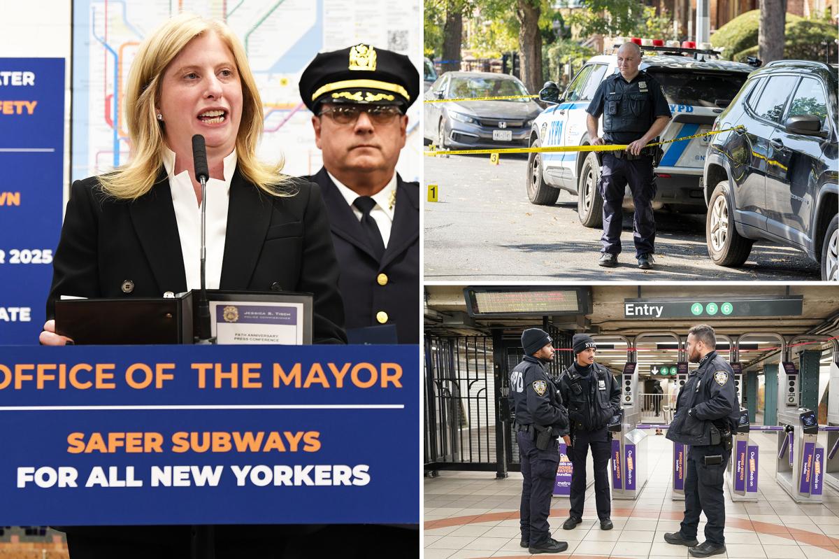 nypost's tweet photo. NYC shootings plummet to all-time low — as does subway crime for October: ‘We’re crushing it’ https://t.co/Etukvnv1sr https://t.co/km3L5Ux4HT