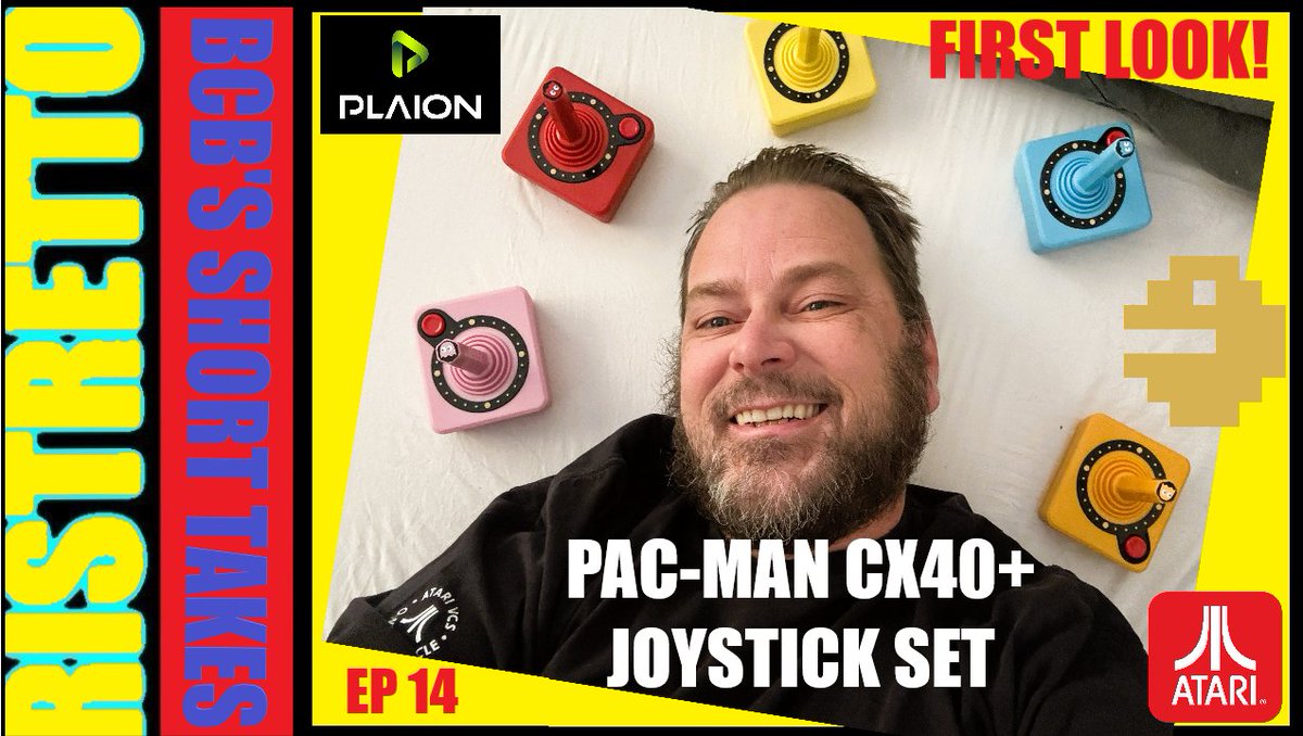 ballistikcoffee's tweet image. WED 11/5 on #BCB! It's yet another ep of #Ristretto, my #firstimpressions &amp;amp; #unboxing series! This time, I unbox, test &amp;amp; discuss the #PacMan #Atari2600Plus #Joystick Set! How do I rank them the first day? Thx 2 @PLAION 4 sending me these 2 review! 730p MT! Link Incoming! #Atari