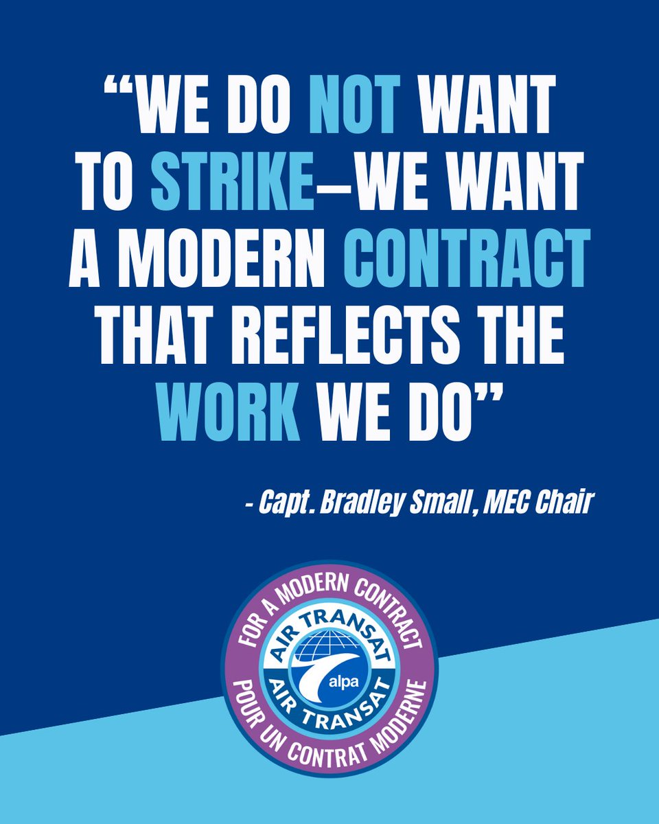 Pilotes d'Air Transat Pilots tweet media