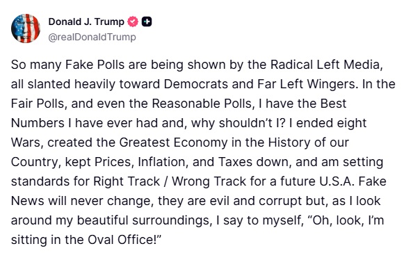 Donald J. Trump Truth Social 11.0.25 02:59 PM EST