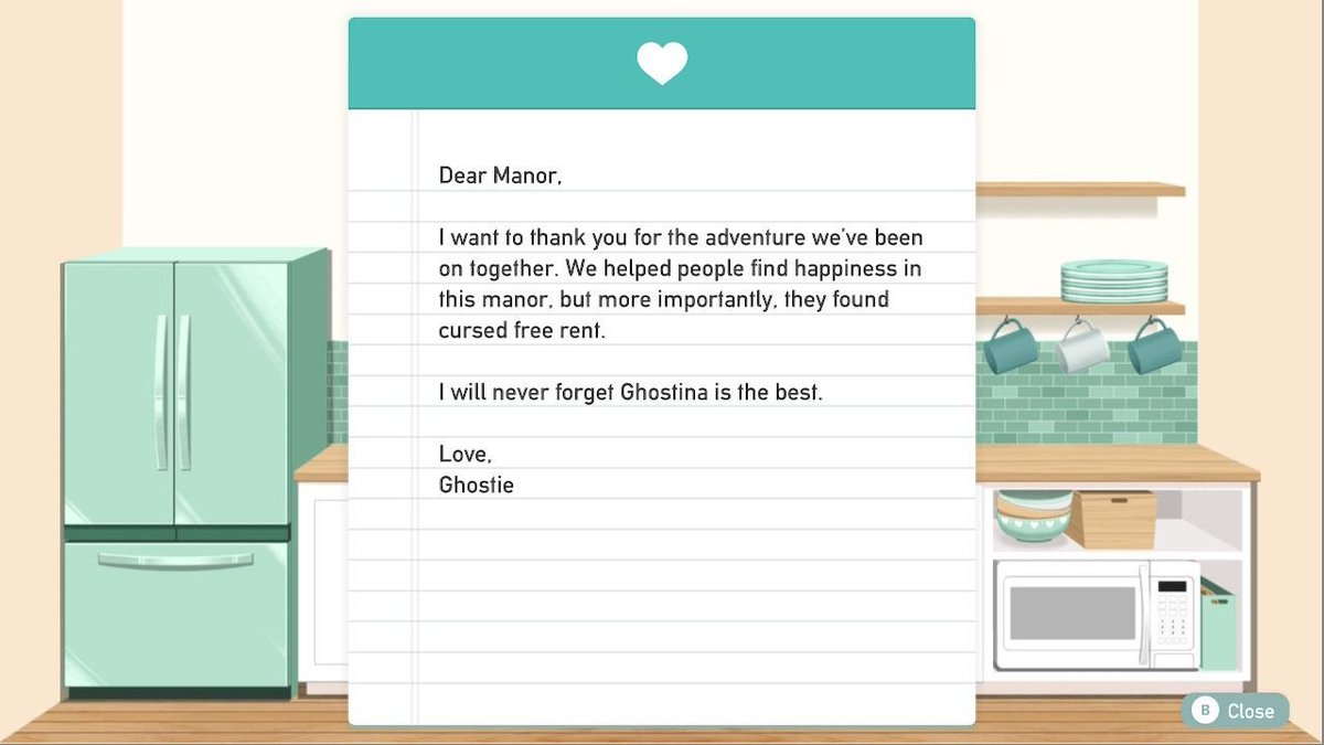 <a href="/janbehchanbeh/">Jennifer - Love, Ghostie NOW on Nintendo Switch!</a> , thank you a lot for this experience ! Despite the flaws above (I hope the auto-translation works), I loved this game. We need that kind of games more than ever and yours is really good. I'd play a sequel 😁

And I will never forget Ghostina is the best🥰