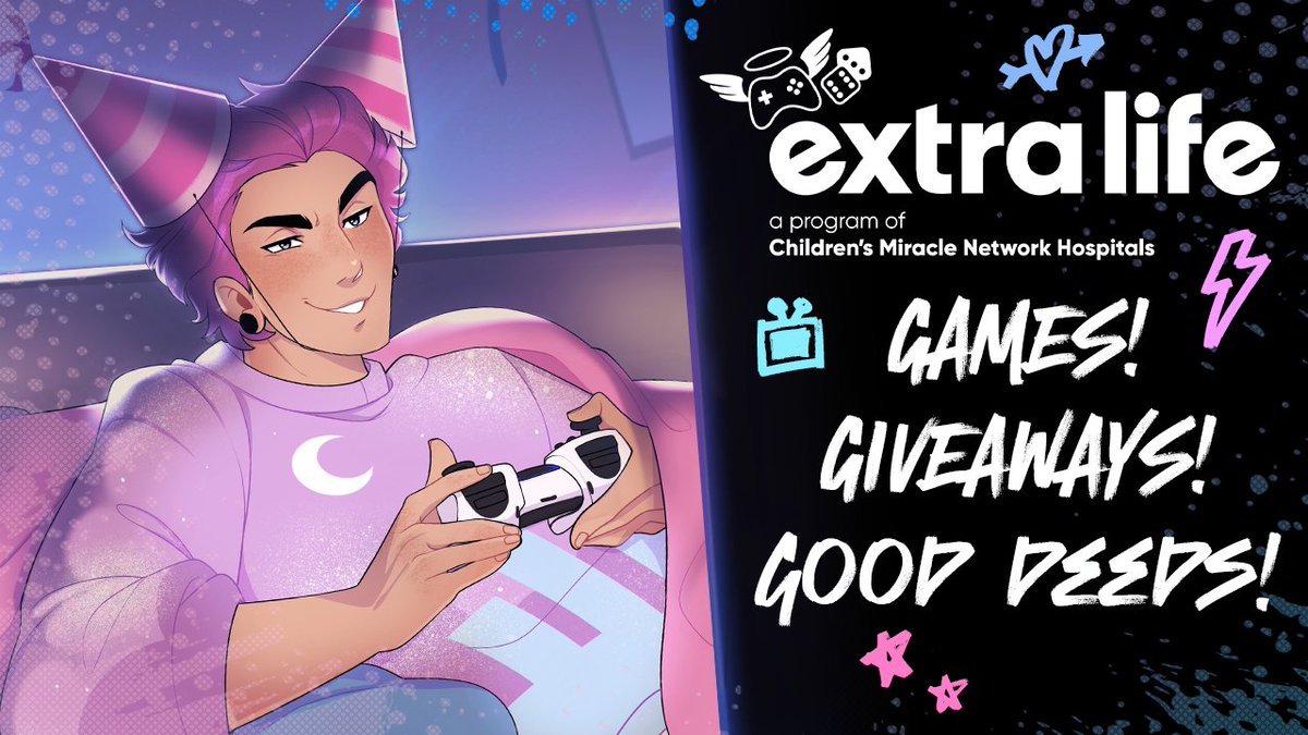YuuriVoice's tweet photo. Our annual Extra Life charity stream is going down this Saturday! We'll be celebrating Alphonse's birthday, playing games, and getting up to shenanigans with Team YV. Go smack that notification bell and tune in for all sorts of goodies and giveaways! https://t.co/kfLKVdWskJ https://t.co/gYrDDr5QHP