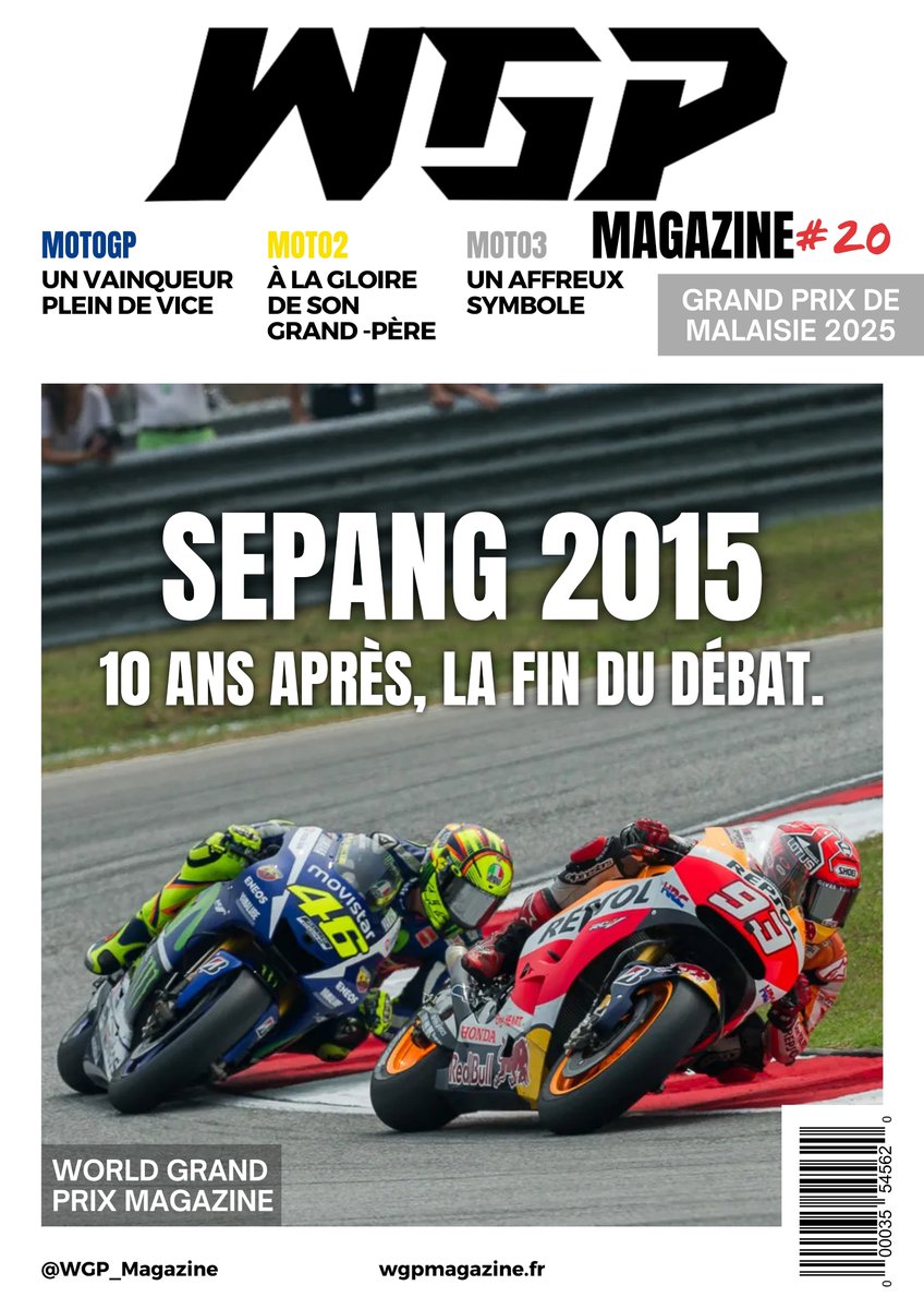🎂 𝗦𝗘𝗣𝗔𝗡𝗚 𝟮𝟬𝟭𝟱, 𝟭𝟬 𝗔𝗡𝗦 𝗔𝗣𝗥𝗘̀𝗦, notre numéro hors série, est disponible ! 🗞️

Retour sur l’année 2015 du championnat du monde MotoGP, sans doute la plus explosive du XXIe siècle. 💥

Bonne lecture ! 📰
#MalaysianGP
#MotoGP