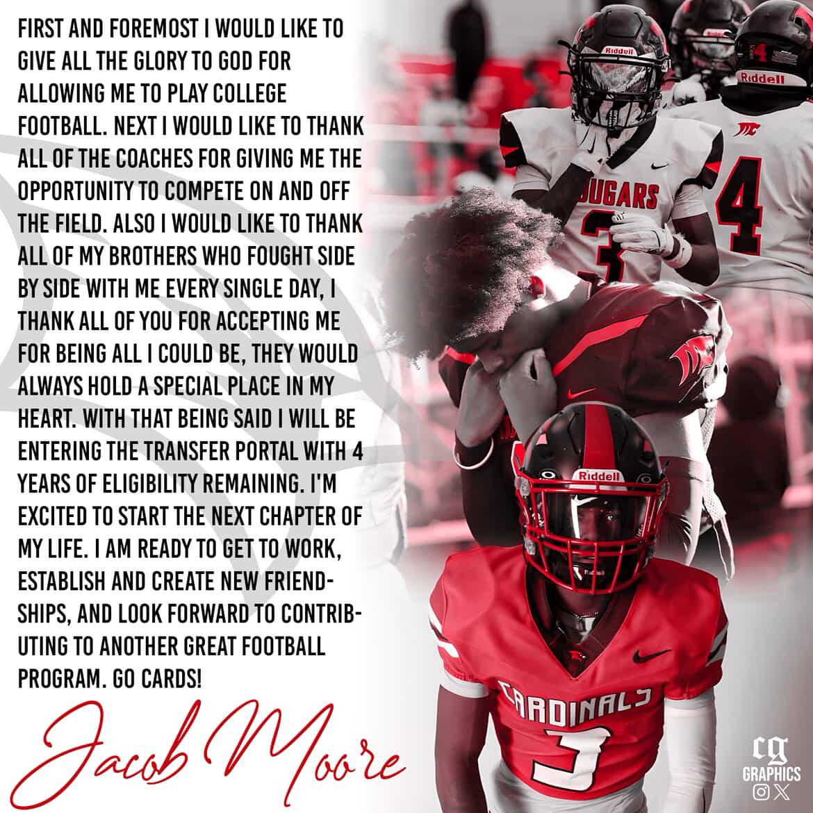 Jacob3Moore's tweet image. Officially in the transfer portal and my recruitment is fully open with 4 years of eligibility remaining. Saginaw Valley State WR. 5"10 170
