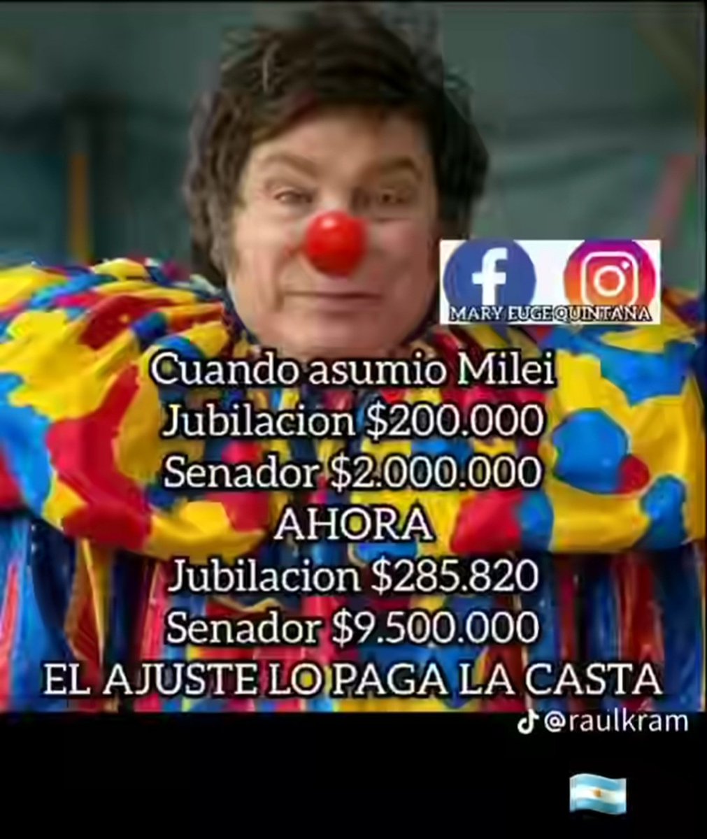 SI, LA CASTA ERA:
Clase
Asalariada
Sometida
Tremendo
Ajuste
205.000 PUESTOS DE TRABAJO PERDIDOS DESDE QUE ESTE ENGENDRO ESTA, SE PERDIERON, ESTO VOTASTE????
Y SI MAÑANA TE TOCA A VOS???
#FraudeElectoral