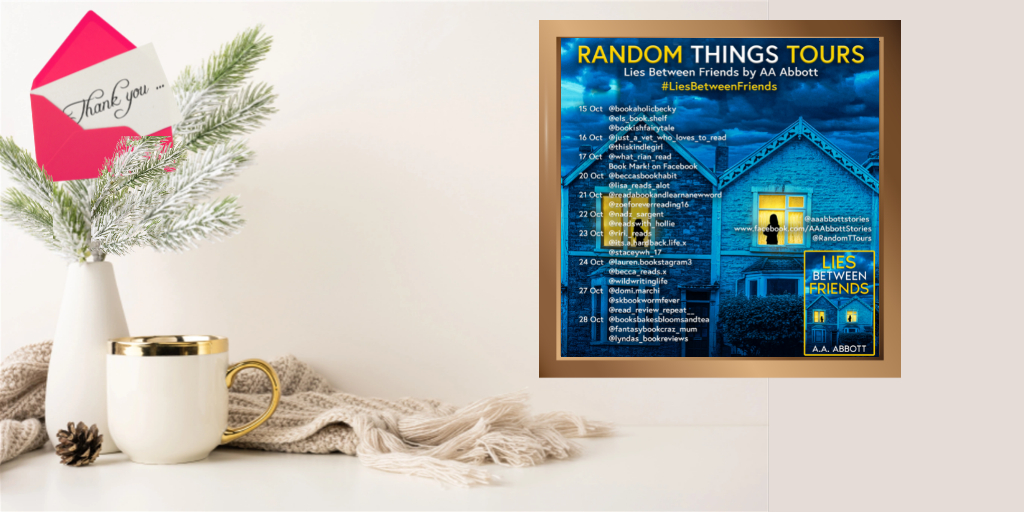 AAAbbottStories's tweet image. Now the LIES BETWEEN FRIENDS #blogtour is over, huge thanks to all the fabulous #bloggers who took part! That includes  @skbookwormfever &amp;amp; @LyndaCheckley right here on X. I was blown away by your book reviews!

Thank you also to hardworking organiser Anne of @RandomTTours!