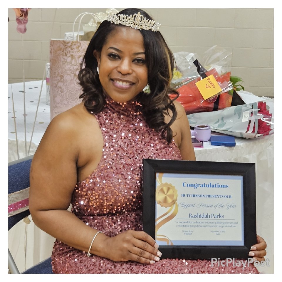 APSHutchinson's tweet photo. Today, we celebrated two very caring and committed educators who accept no excuses, only results. Congratulations to Ms. Simone Aldridge-Moore, TOTY and Ms. Rashidah Parks, SPOTY. Your work is exceptional!@APSHutchinson @apsupdate @MJStJoy @ShaleeceLong https://t.co/7weNnKh5RC