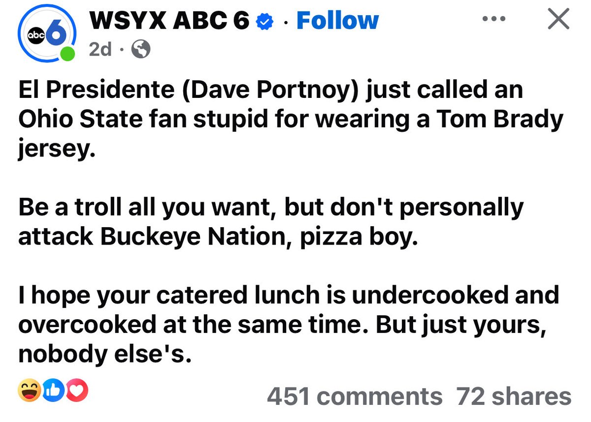 Dave “Pizza Boy” Portnoy! 

#GoBucks 🌰