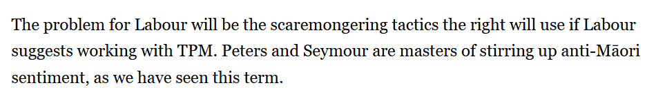 White liberals accusing Maori of being racist against themselves, a continuing series: