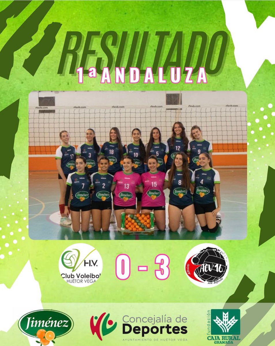 Vb_HuetorVega's tweet photo. Nuestras chicas de 1ª Andaluza cayeron este fin de semana ante Albolote. El marcador refleja una derrota ajustada, fruto de pequeños detalles que marcaron la diferencia.
 Nuestro patrocinador Naranjas Jiménez,  obsequio a los dos equipos  con sus deliciosas mandarinas Jiménez 🍊 https://t.co/CdfZR252OP
