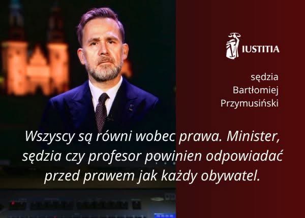 ▪️Każdy powinien być równy wobec prawa - nieważne, czy ktoś jest ministrem, sędzią czy profesorem; powinien odpowiadać wobec prawa jak każdy obywatel - podkreślał w TVN24 sędzia Bartłomiej Przymusiński.

▪️Ludzie, którzy brali udział w wyborach, oczekiwali, że sprawy o których