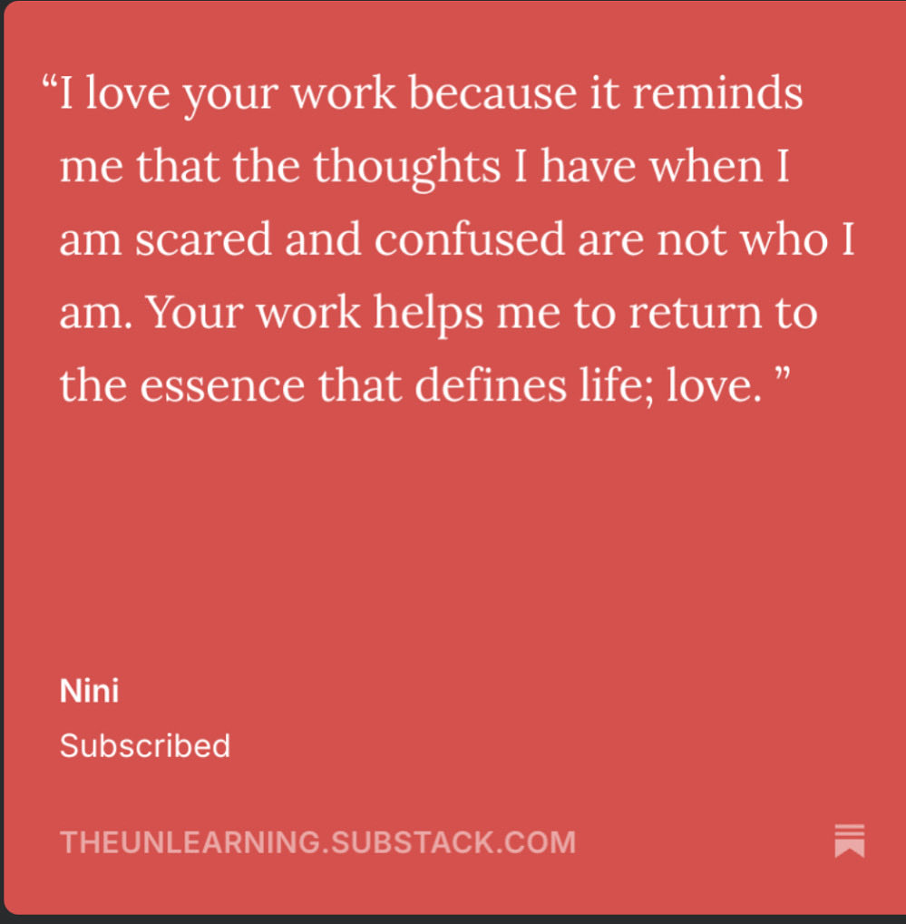 BillNewgent's tweet image. Fear isn’t who you are.
It’s a call to remember love. 💛

That’s the heart of The Unlearning.
👉 theunlearning.substack.com

#TheUnlearning #Awakening #Love