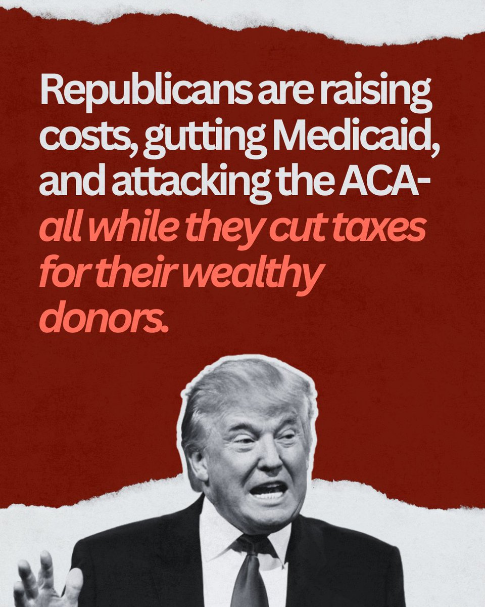 WImegaphone's tweet image. From gutting Medicaid to fund billionaire tax breaks, to siding with corporations to cut clean energy initiatives, &amp;amp; supporting tariffs that raise everyday costs, it’s clear Republicans are looking out for the wealthy few—not everyday Wisconsinites.

@ForOurFutureWI