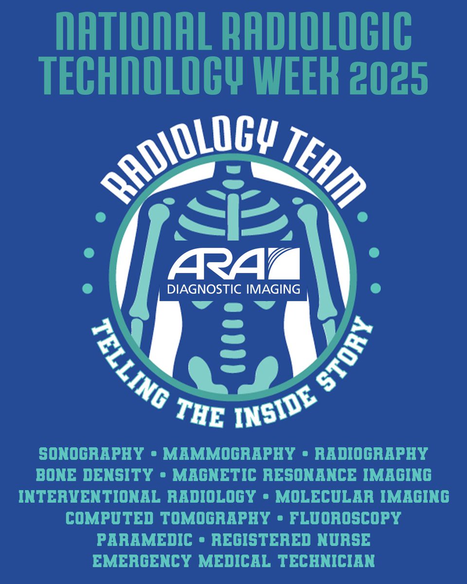 THANK YOU, RAD TECHS!

We are so grateful for you and all that you do! 

National Radiologic Technology Week recognizes the vital work of these amazing individuals. The celebration occurs the week of Nov. 8 to commemorate the discovery of the X-ray by Wilhelm Conrad Roentgen.