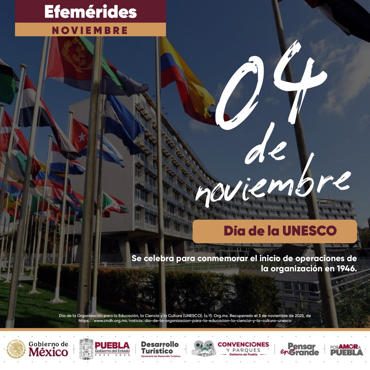 ConvencionesPue's tweet image. 🌍✨ Celebramos el #DíaDeLaUNESCO, recordando que la educación, la ciencia y la cultura son la base para un mundo en paz. 📚🤝 

Construyamos juntos un futuro donde el conocimiento y la cooperación sean nuestro mayor legado. 💫   

#EducaciónParaLaPaz #CulturaQueUne