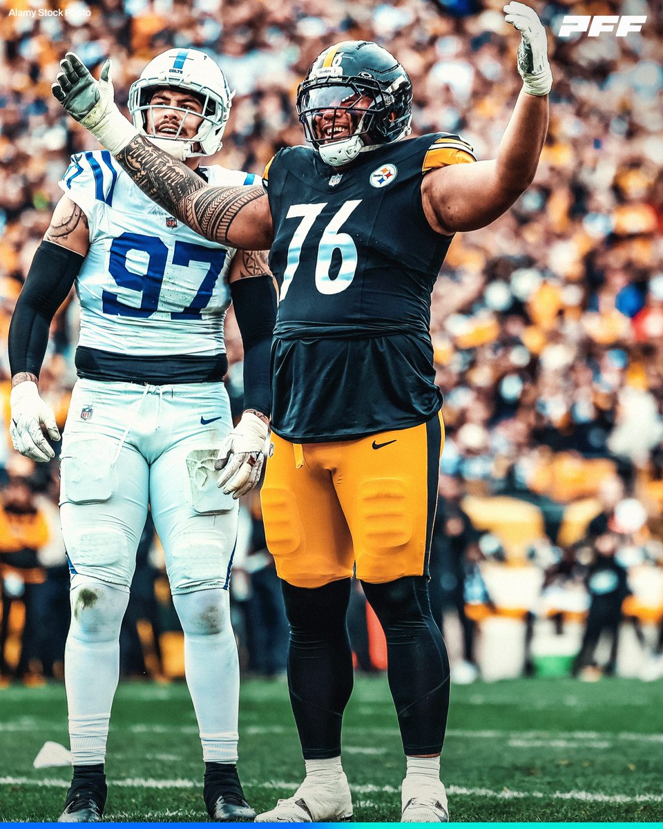 PFF's tweet image. Troy Fautanu vs the Colts:

♦️ 39 pass-blocking snaps
♦️ 0 pressures allowed
♦️ 0 sacks allowed