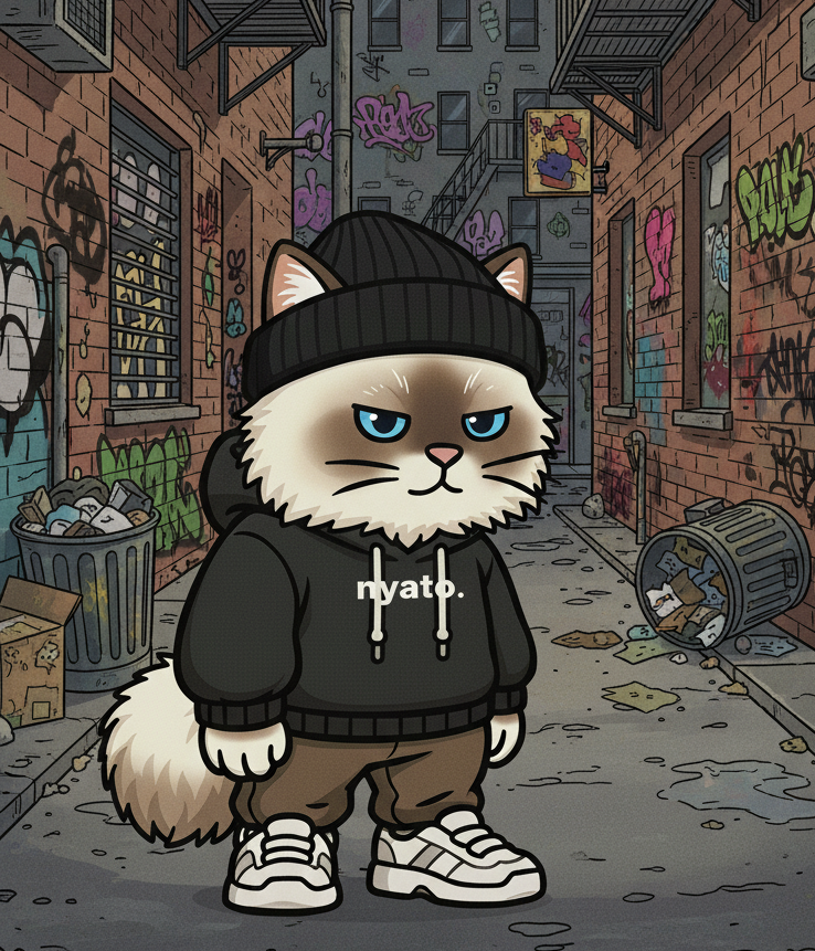 nyatostreet's tweet photo. Meet Nyx — The Ragdoll of the Streets 🧢

Soft fur, cold stare, heavy presence.
Nyx is a ragdoll cat with street instincts — calm, calculated, and built different.
He doesn’t chase the noise. He makes it stop.
Every alley has a story.

This one has $NYATO. do you?

#NYATO #Solana #PumpFun #StreetFi