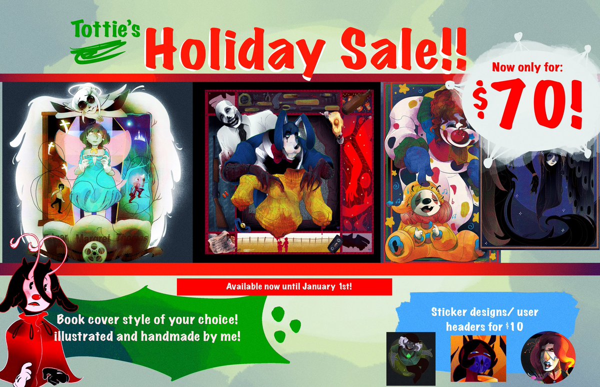 Now for a limited time (until January 1st) you can get a fully illustrated commission from me for only $70!