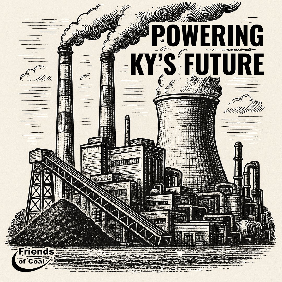 FriendsofCoalKY's tweet photo. KY regulators just approved an LG&amp;E/KU plan to upgrade an existing coal power plant.

This is a massive win for coal country!

It means more jobs &amp; stability for the folks who've always kept the lights on in America.

#CoalCountry #KYJobs #KYProud

Link: https://t.co/1kY10oI4nL https://t.co/GlVIeL8kO2