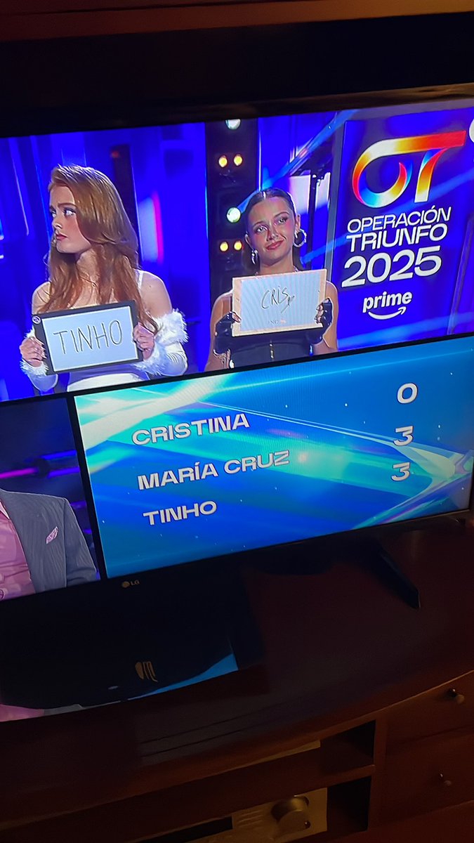 📝 ¡MOMENTO PIZARRA! 

Claudia como Favorita decide votar a Cristina, pero tiene que volver a votar y vota a Tinho

#OTGala7