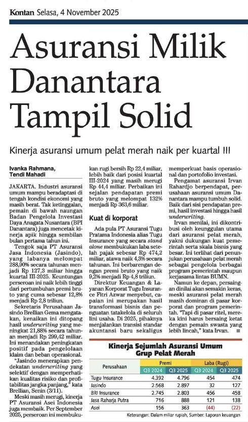 Jumat 31/10/2025 &amp; <a href="/KontanNews/">KONTAN NEWS</a> 4/11/2025

#pengamatasuransi #arbiterasuransi 
#saksiahliasuransi